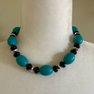 HAND CRAFTED, UPCYCLED VINTAGE LUCITE BEADED CHOKER NECKLACE Boho Chunky Retro